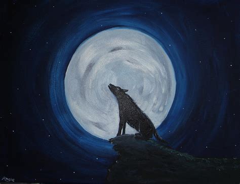 Howl At The Moon Painting by Angie Butler | Fine Art America