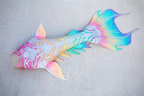 Pastel Rainbow Mermaid Tail by Finfolk Productions | Rainbow mermaid tail, Mermaid tails for ...