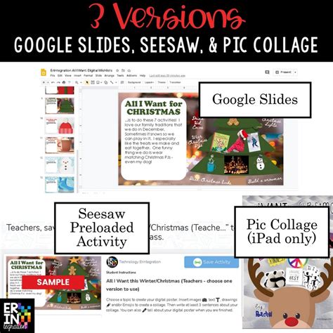 Christmas Wish List Activities on Google Slides & Seesaw - Erintegration