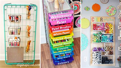 15 Practically Adorable DIY Craft Supplies Storage Ideas