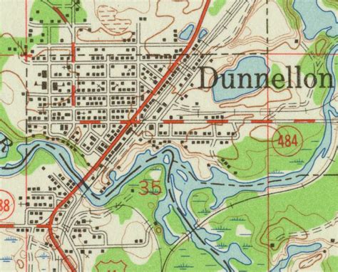 Map of Dunnellon, 1954, Florida