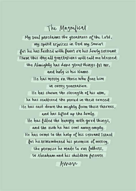 The Magnificat Prayer - Etsy