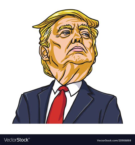 Donald trump the president of the united states Vector Image