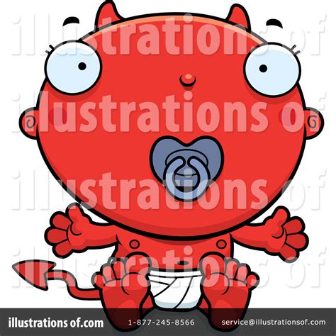 Baby Devil Clipart #1207828 - Illustration by Cory Thoman