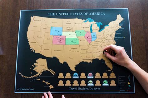 Scratch off Map of The United States 18 x 24 inches Thick | Etsy