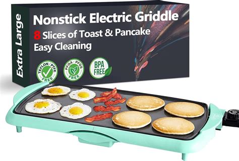 Amazon.com: Extra-Large Ceramic Nonstick Electric Griddle - for ...