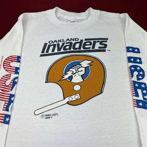 Vintage Vintage 1982 USFL Oakland Invaders US Football League Shirt ...