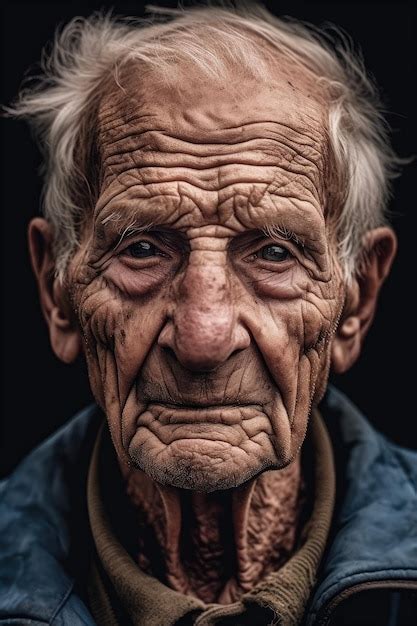 Premium Photo | An old man with wrinkles on his face