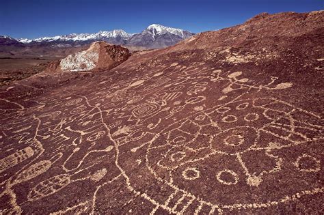 Sky Rock Petroglyphs, a secret slab, one of the few facing the heavens, is believed to be Paiute ...