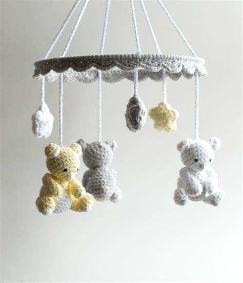 Teddy Bear Baby Mobile Newborn Crib Mobile Crochet Mobile | Etsy