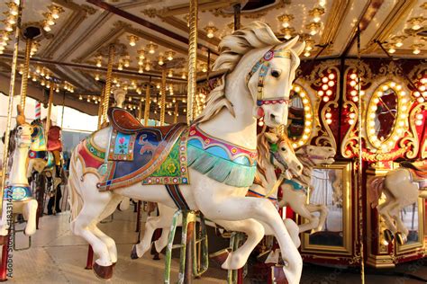 Vintage carousel horse Stock Photo | Adobe Stock