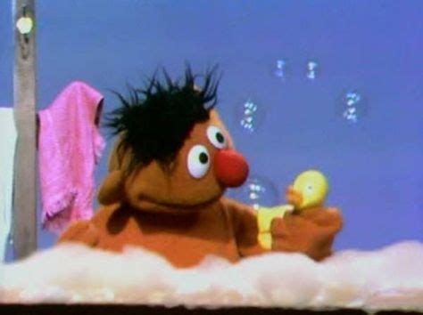 Ernie & his Rubber duckie | Childhood memories, Funny pictures, Sesame street characters