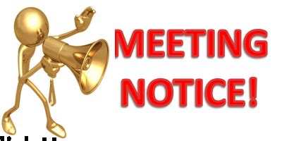 clipart notice of meeting - Clip Art Library