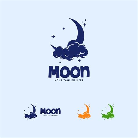 Premium Vector | Colorful moon logo design template