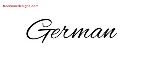 Cursive Name Tattoo Designs German Free Graphic - Free Name Designs