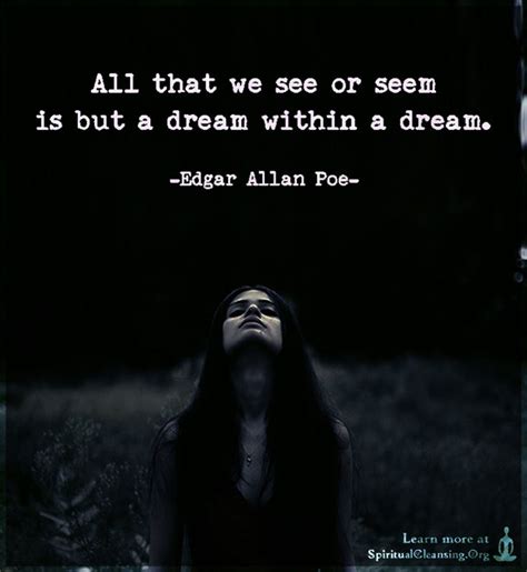 All that we see or seem is but a dream within a dream ...