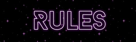 Neon Purple Rules Discord Banner