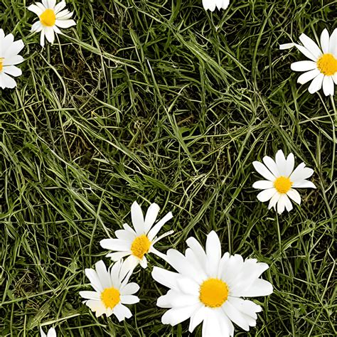 Daisies in Grass Graphic · Creative Fabrica