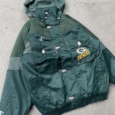 Vintage Green Bay Packers Logo Athletic Puffer... - Depop