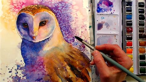 Barn Owl in Watercolor Painting Tutorial - YouTube