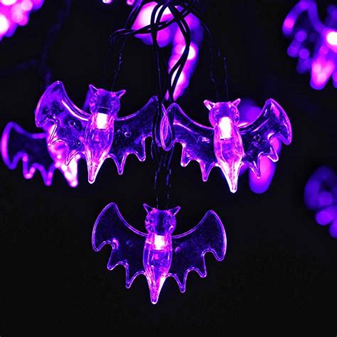 Purple Bat String Lights - 30 LED 11ft Battery Operated Halloween String | eBay