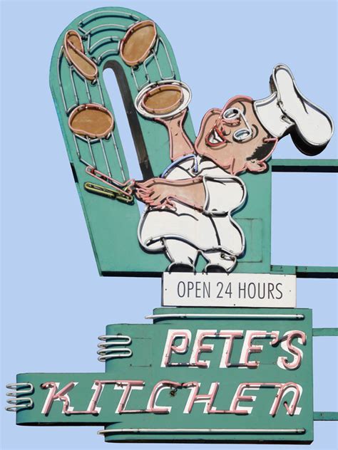 Pete's Kitchen Vintage Neon Sign Photo