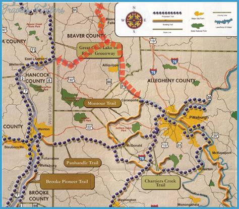 NORTH COUNTRY TRAIL MAP OHIO - TravelsFinders.Com