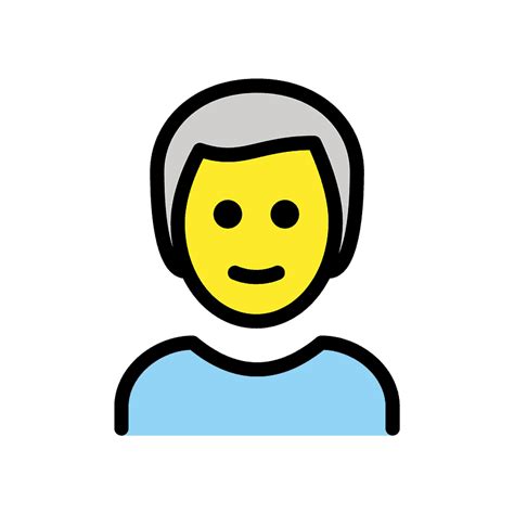 Man: white hair emoji clipart. Free download transparent .PNG | Creazilla