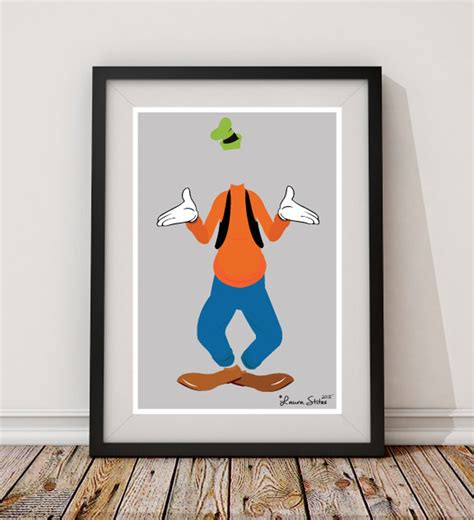 Disney's Goofy Poster/print Minimalist Goofy Mickey - Etsy