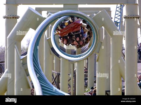 Colossus roller coaster at Thorpe Park, United Kingdom Stock Photo - Alamy