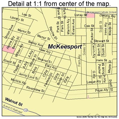 McKeesport Pennsylvania Street Map 4246256