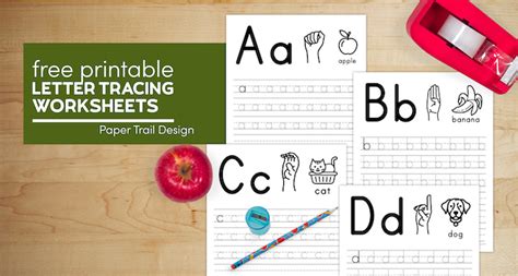 Free Printable Alphabet Handwriting Practice Sheets - Paper Trail Design