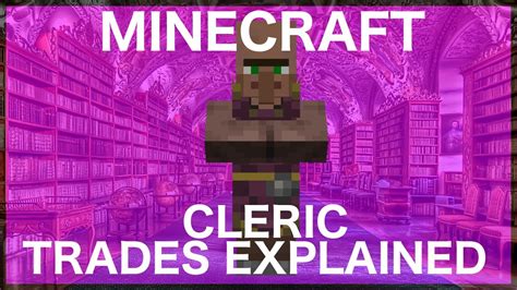 Minecraft Cleric Trades Explained in 1.14.4 - YouTube