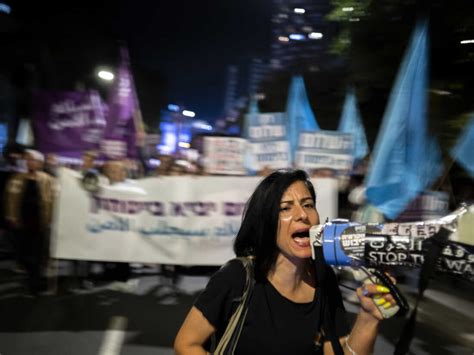 Israeli protesters demand Gaza cease-fire in rare anti-war march ...