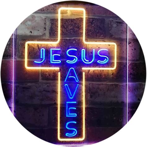 Jesus Saves LED Neon Light Sign | Way Up Gifts