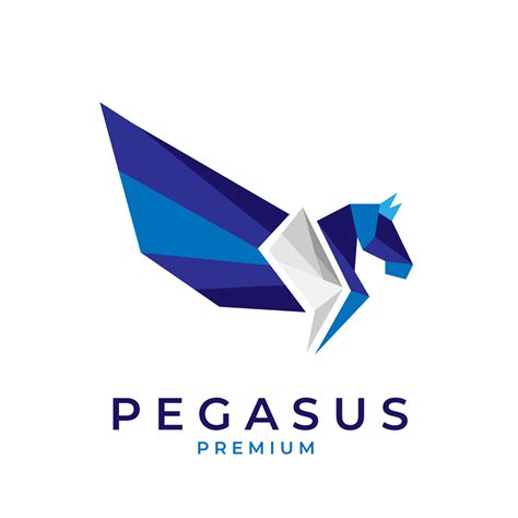 Geometric blue pegasus legend horse illustration logo 7445882 Vector Art at Vecteezy