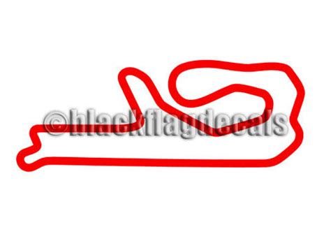 Ridge Motorsports track decal map outline road course tracks maps – Black Flag Decals