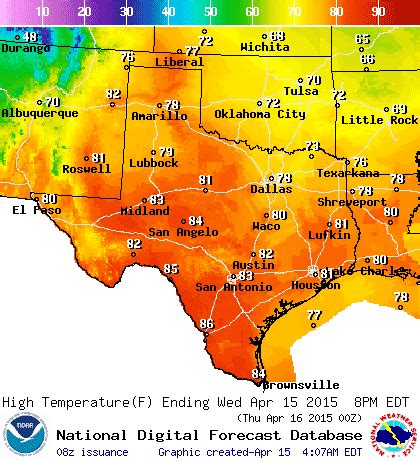 April 15 Texas Weather Roundup