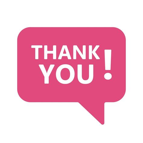 Thank you speech banner bubble icon vector for graphic design, logo ...