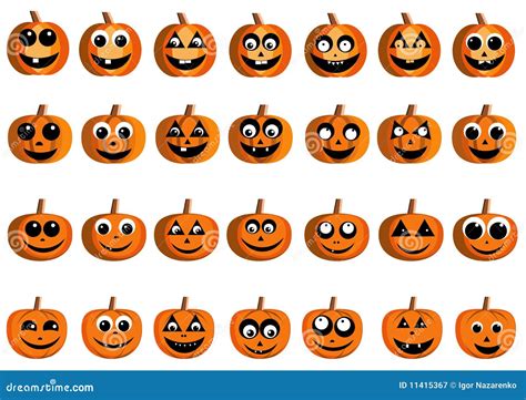 Happy Pumpkin Faces Royalty Free Stock Photography - Image: 11415367