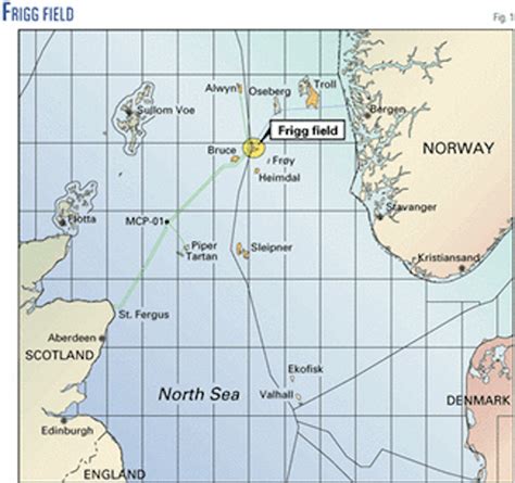 Norwegian North Sea Oil Fields Map