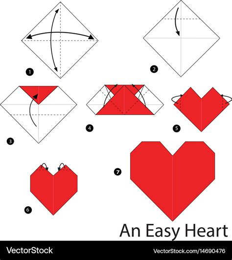 Step by step instructions how to make origami Vector Image