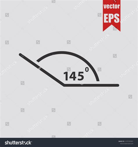 Angle 145 Degrees Iconvector Illustration Stock Vector (Royalty Free) 1275797431 | Shutterstock