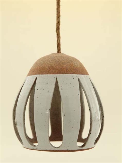 Heather Levine's ceramic hanging pendant lights | Ceramic pendant light, Ceramic light, Pottery lamp