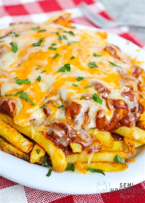 Easy Chili Cheese Fries - Semi Homemade Recipes