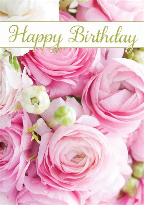 Pretty Pink Happy Birthday Roses | Birthday wishes flowers, Happy birthday greetings, Happy ...