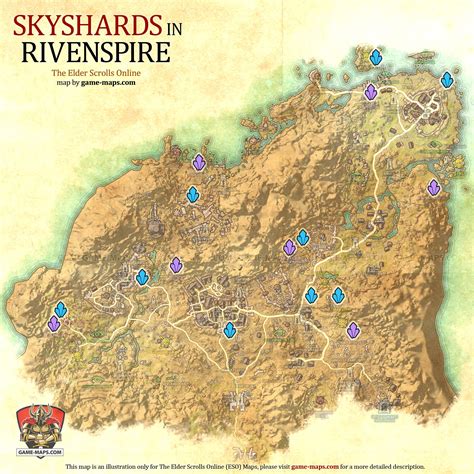 Rivenspire Skyshards Location Map The Elder Scrolls Online (ESO)