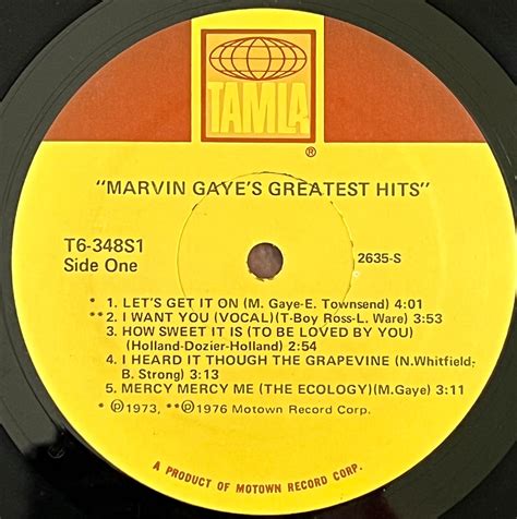 Classic 70s Soul MARVIN GAYE Greatest Hits Record Album Motown 60s What ...