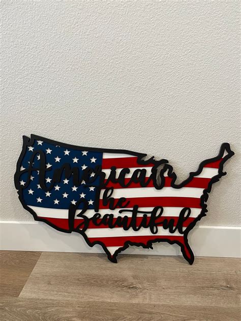 Flag Art American Flag US Flag 3D Wall Decor Patriotic - Etsy