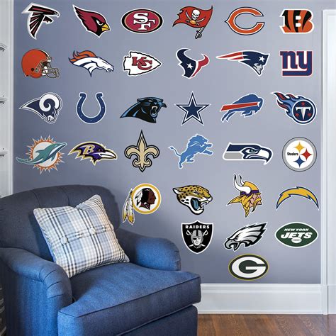 Fathead NFL: Team Logo Collection - Large Officially Licensed Removable ...